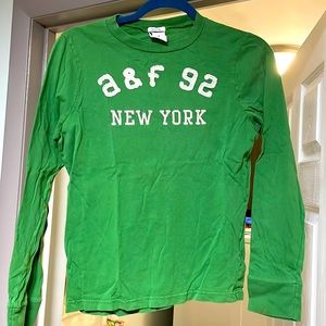 Abercrombie Green Long Sleeved Muscle Shirt